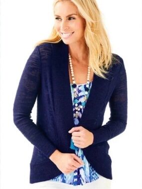 Lilly Pulitzer Amalie navy cardigan